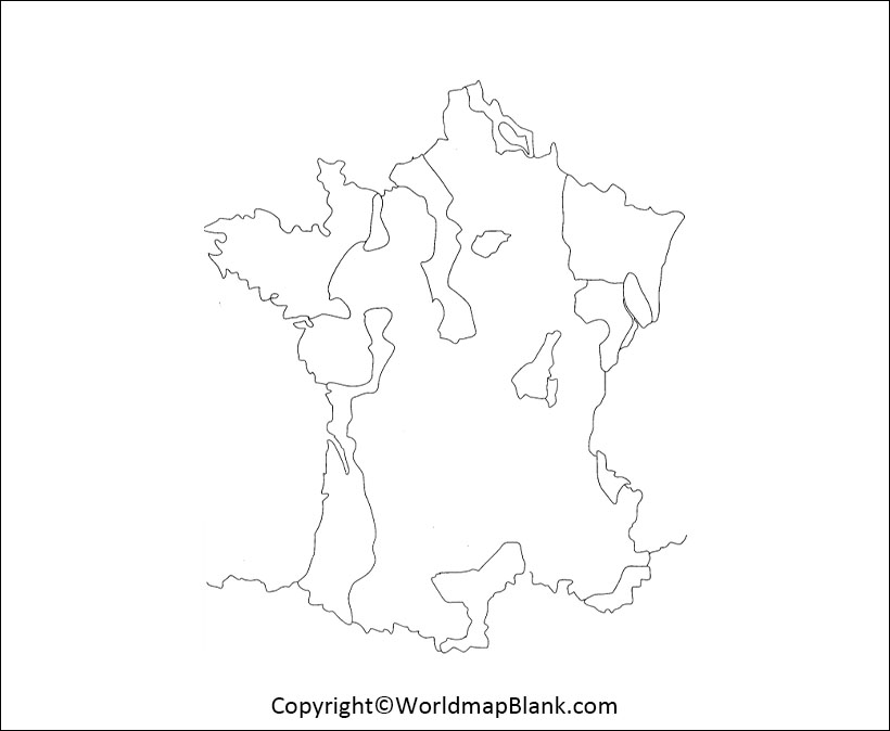 France Political Map Printable Printable Blank Map Of France- Outline, Transparent, Png Map