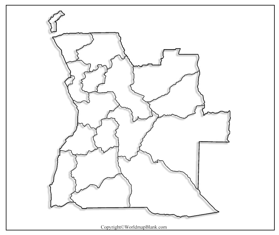 Map of Angola Practice Worksheet