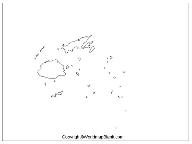 Map of Fiji Practice Worksheet