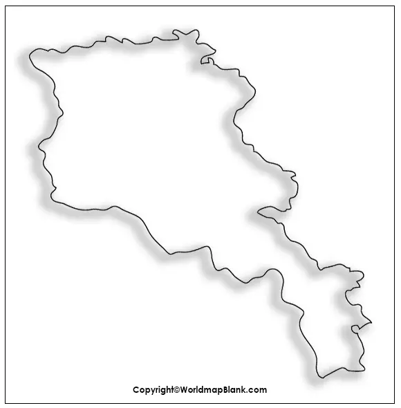 Printable Map of Armenia