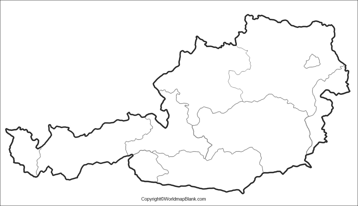 Printable Map of Austria