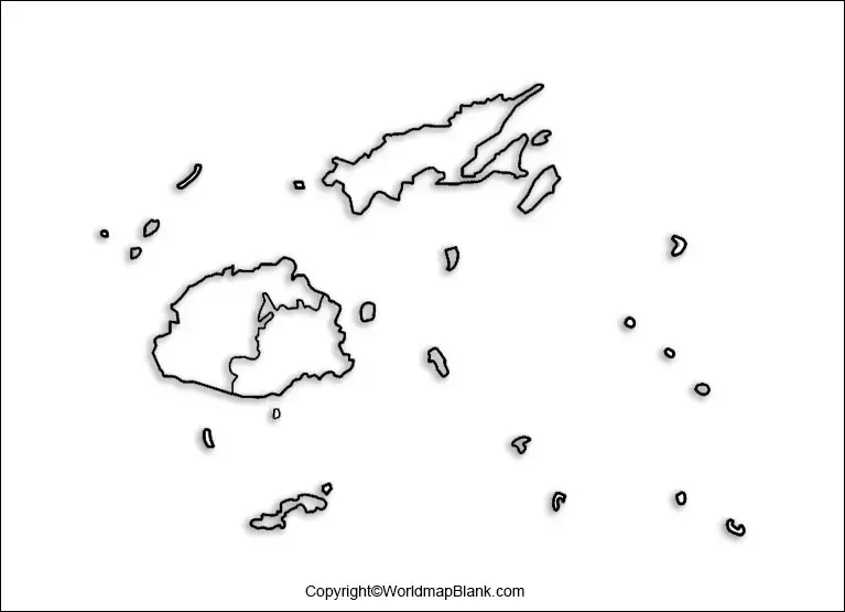 Printable Map of Fiji