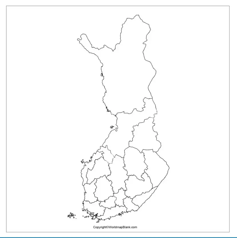 Printable Map of Finland
