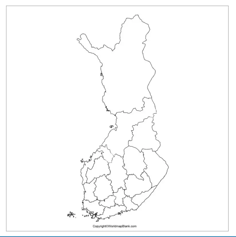 Printable Blank Map Of Finland