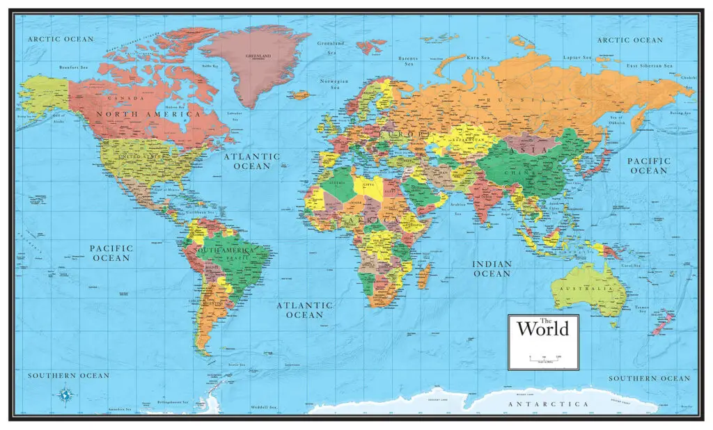 Printable World Map for Free