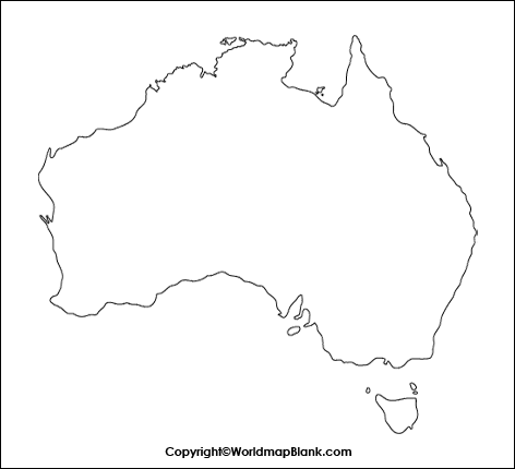 Mapa Mudo De Australia Para Imprimir