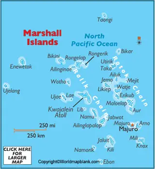 Labeled Map of Marshall Islands with States | World Map Blank and Printable