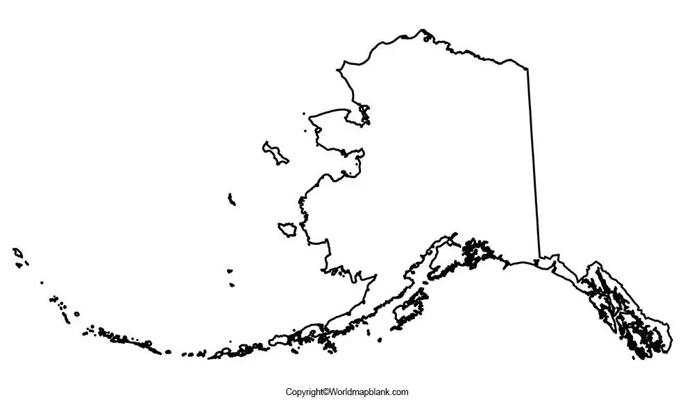Map of Alaska for Practice Worksheet