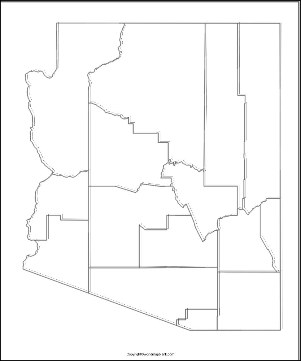 Printable Map of Arizona