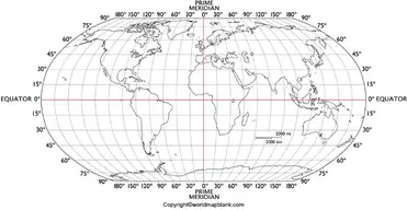 blank world map with longitude and latitude