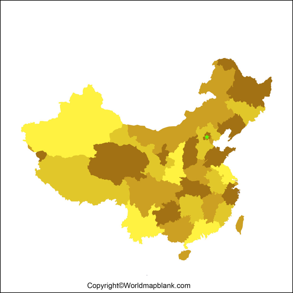 Blank Map of China