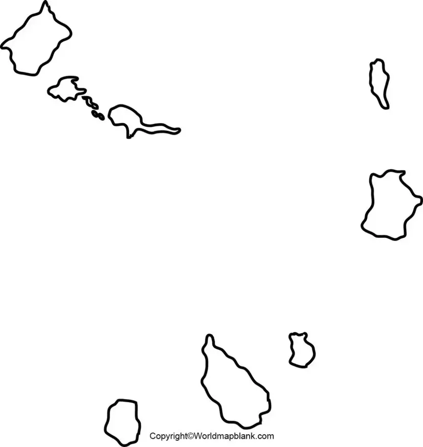 Blank Map of Cabo Verde