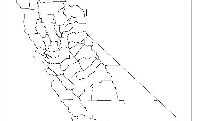 California Blank Map Outline