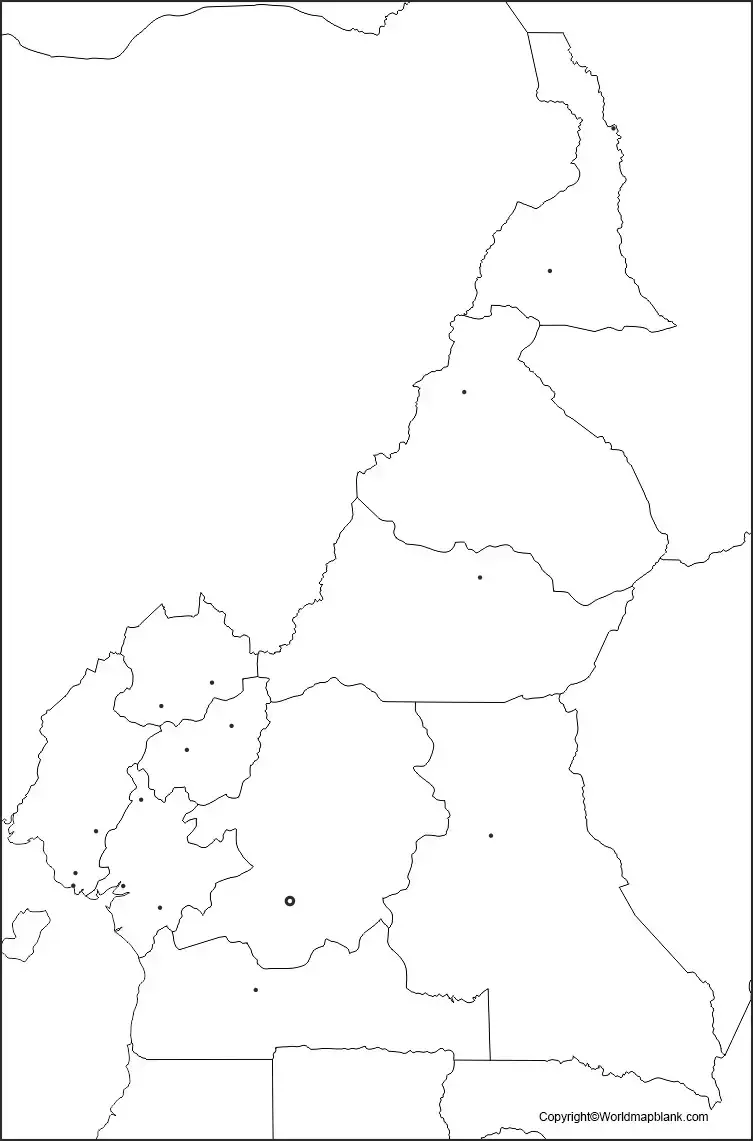 Blank Map of Cameroon - Outline