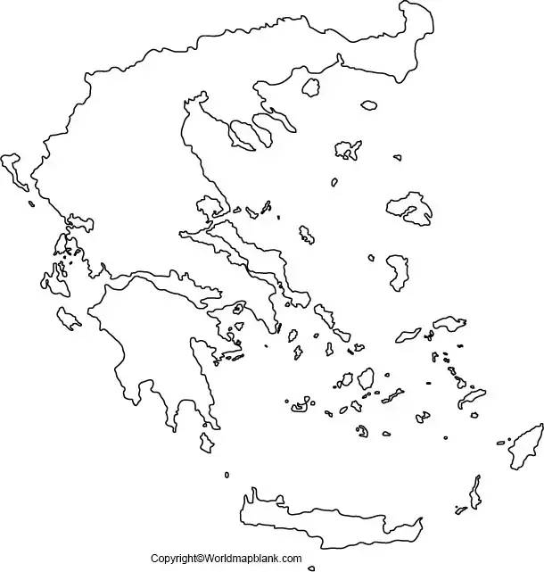 Blank Map of Greece