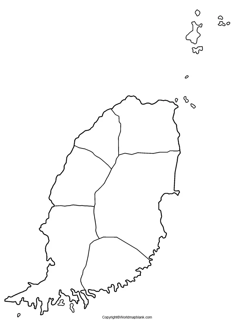 Blank Map of Grenada - Outline