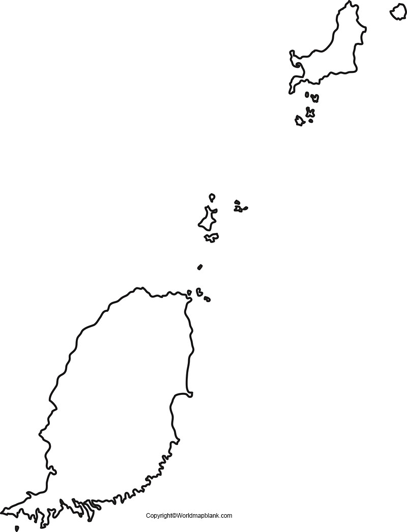 Map of Grenada for Practice Worksheet
