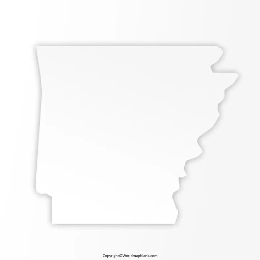 Printable Map of Arkansas