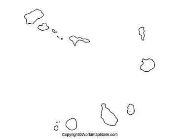 Printable Map of Cabo Verde