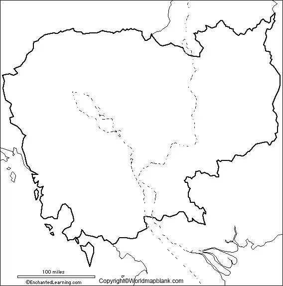 Printable Map of Cambodia