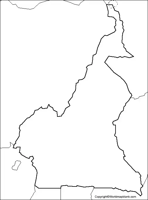 Printable Map of Cameroon