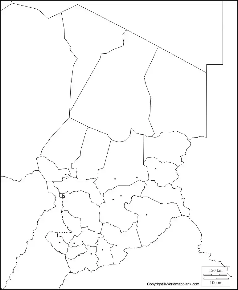 Printable Map of Chad