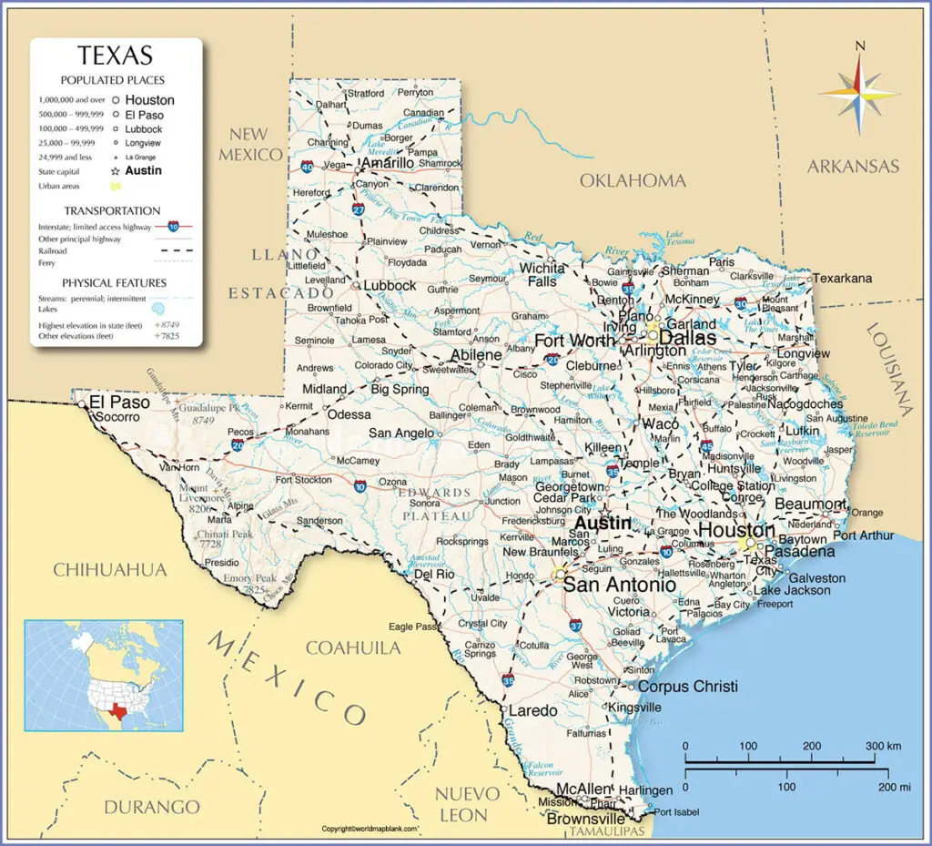 Printable Enlarged Map Of East Texas And North Louisiana