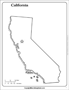 Printable Map of California