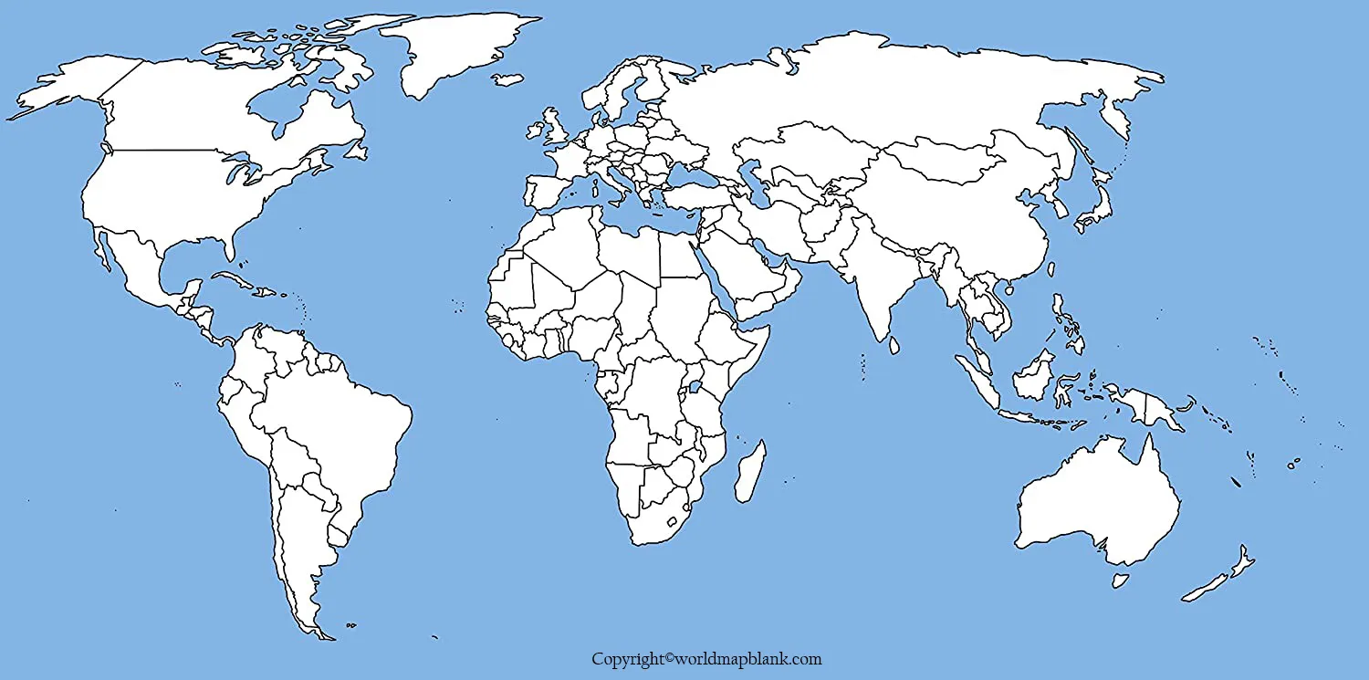 free large world map outline