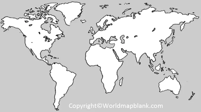 Blank Physical World Map 