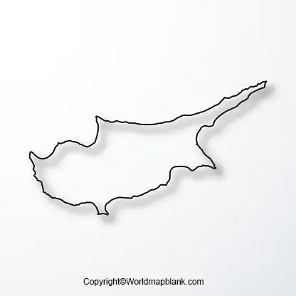 Blank Map of Cyprus Outline