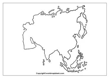 political map asia blank