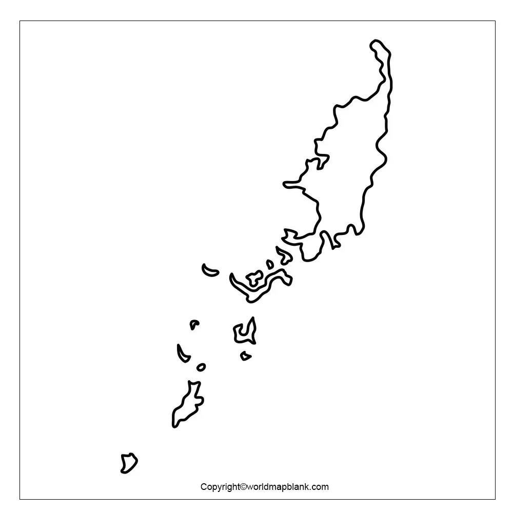 Map of Palau for Practice Worksheet
