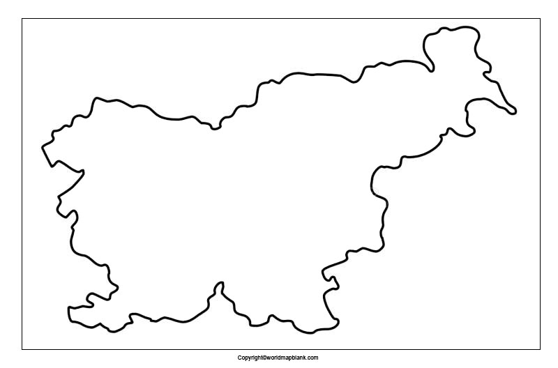 Map of Slovenia for Practice Worksheet