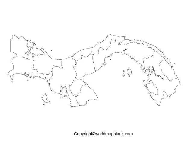 Printable Map of Panama