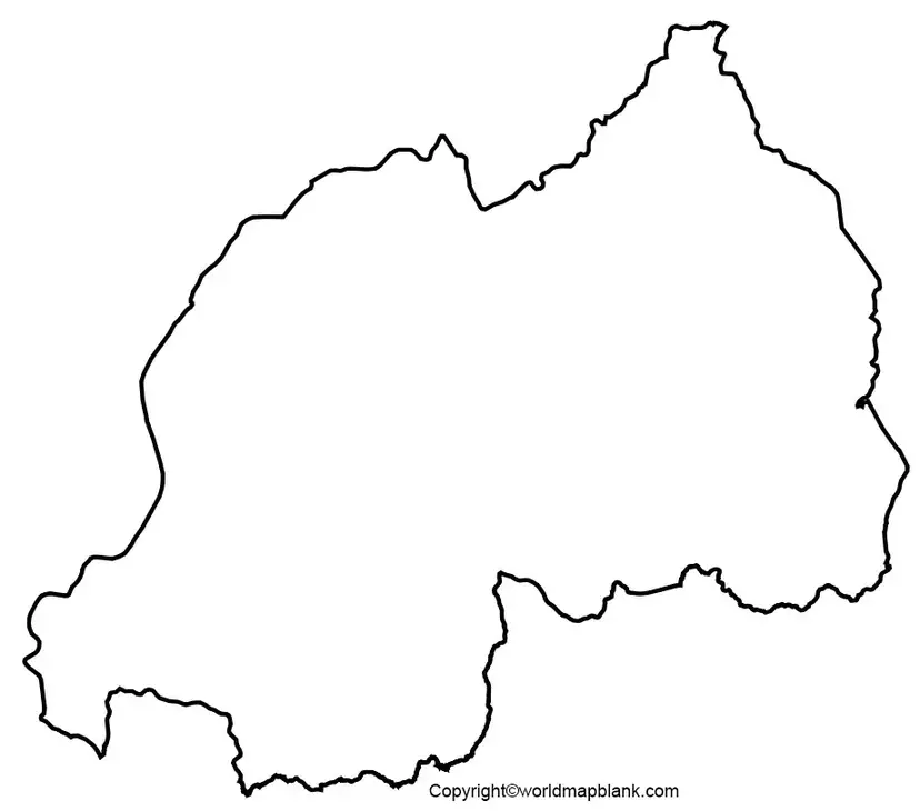 Printable Map of Rwanda
