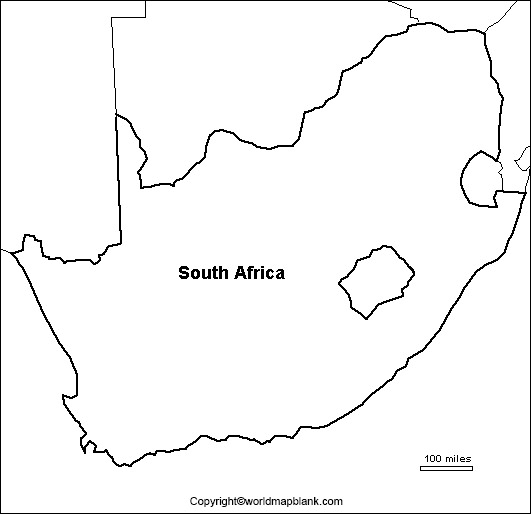 Blank Map Of South Africa Printable - Blank Printable