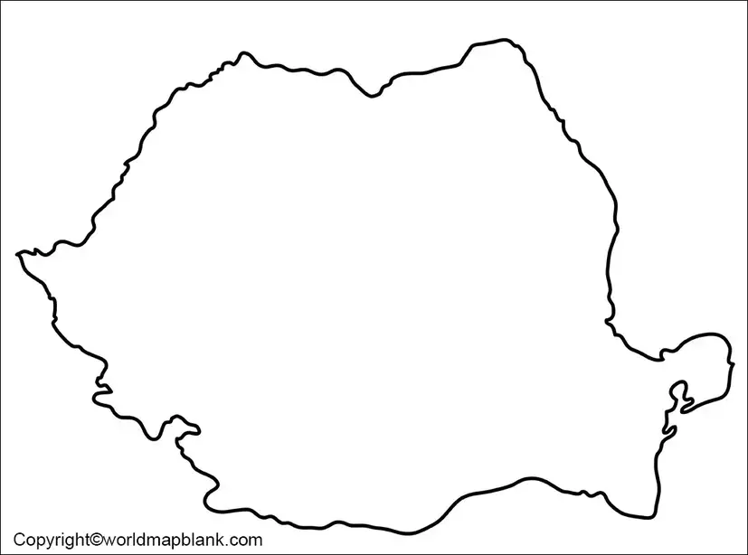 Blank Map of Romania - Outline