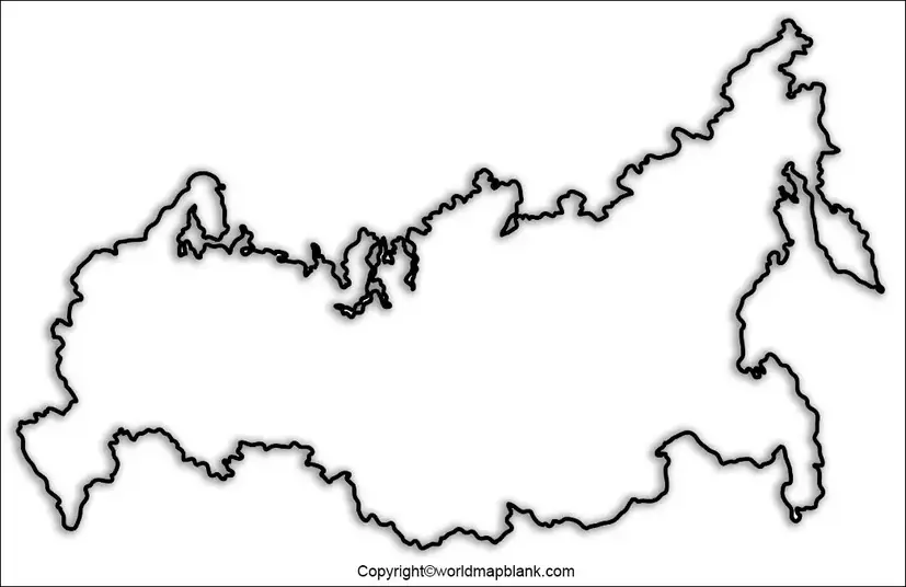 Blank Map of Russia - Outline