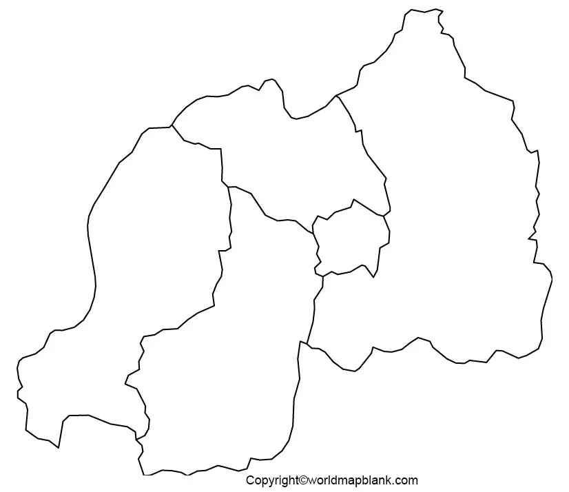 Blank Map of Rwanda Outline