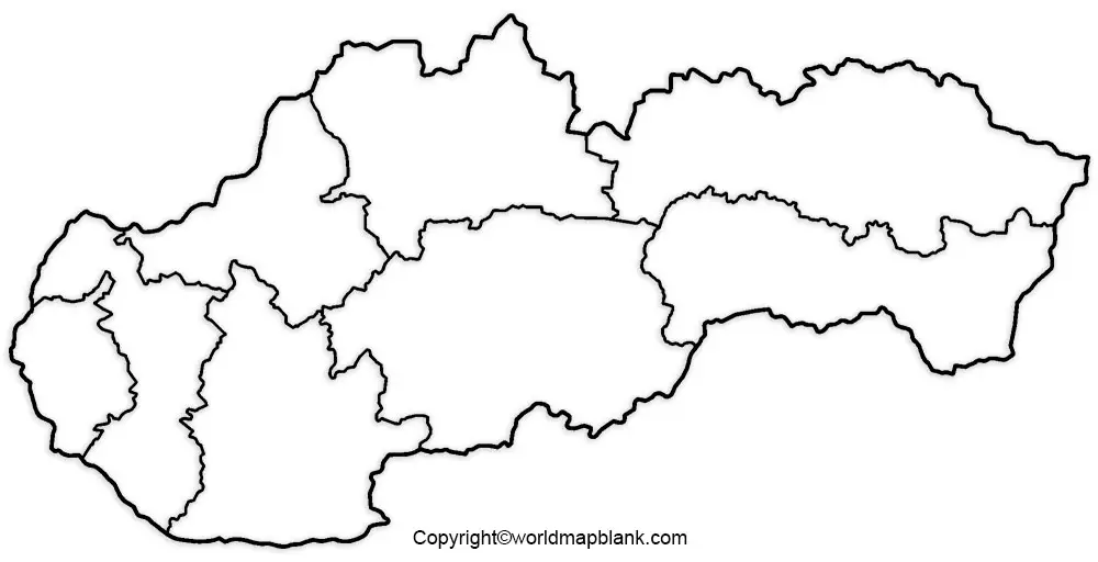 Blank Map of Slovakia 