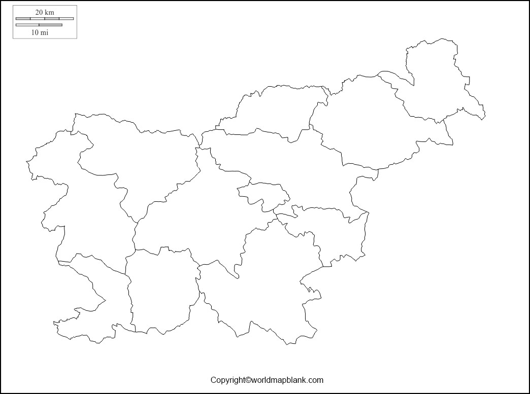 Blank Map of Slovenia