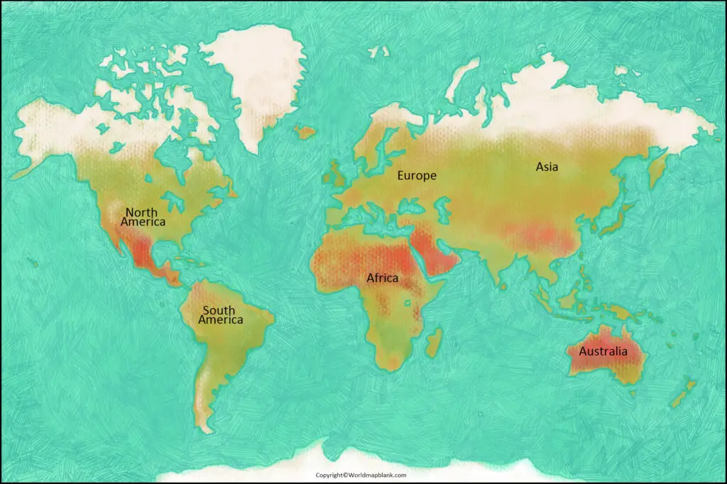 World Map with Continents