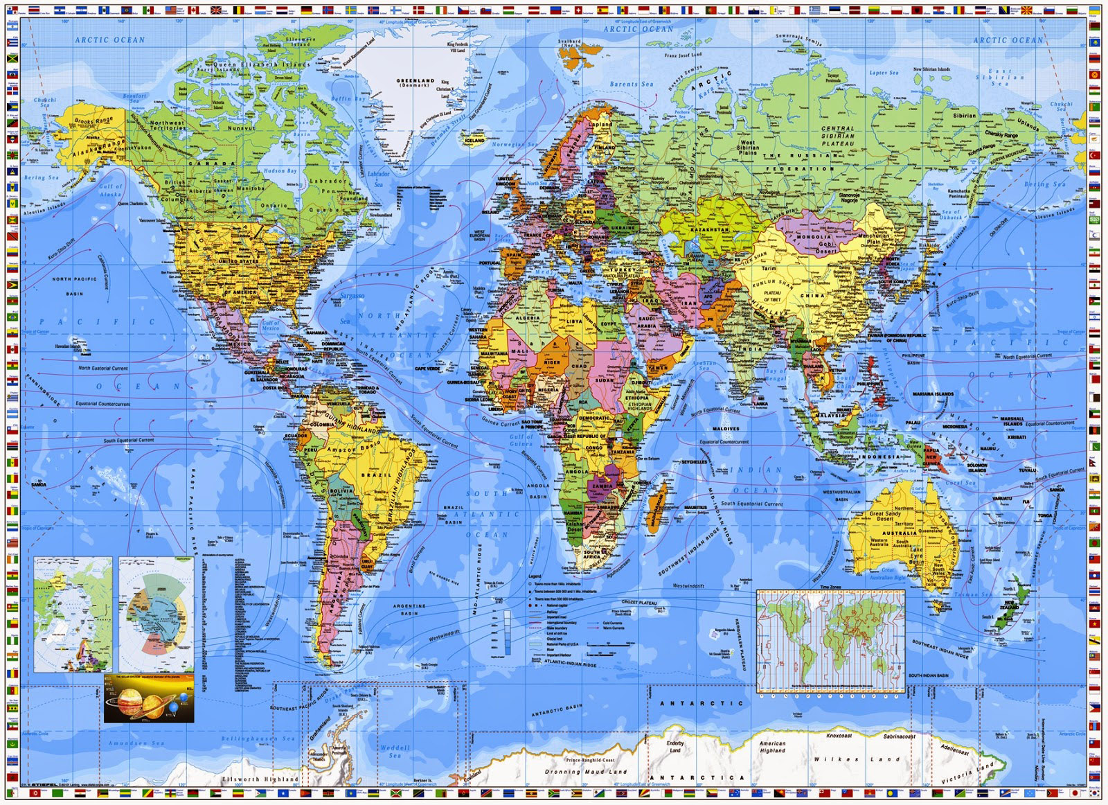 ​póster Del Mapa Del Mundo Para Niños