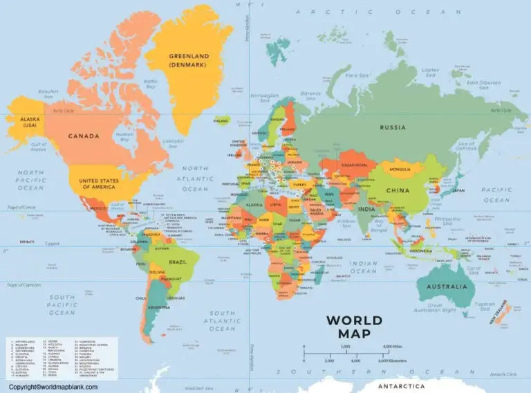 Printable World Map With Political Boundaries