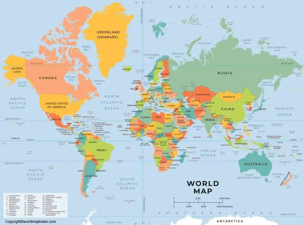 Political Map of World
