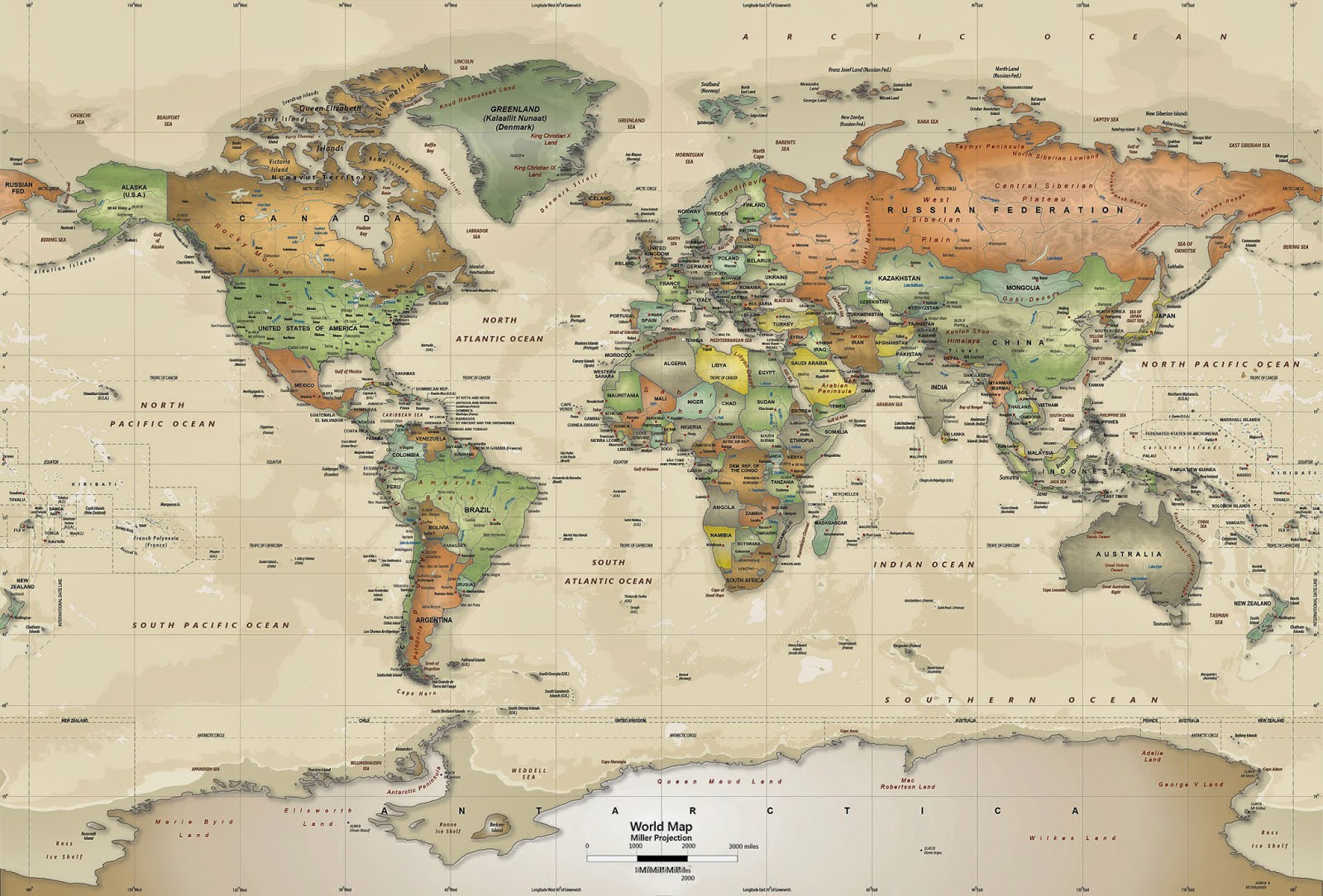 World Map Poster Template