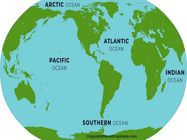 map of oceans