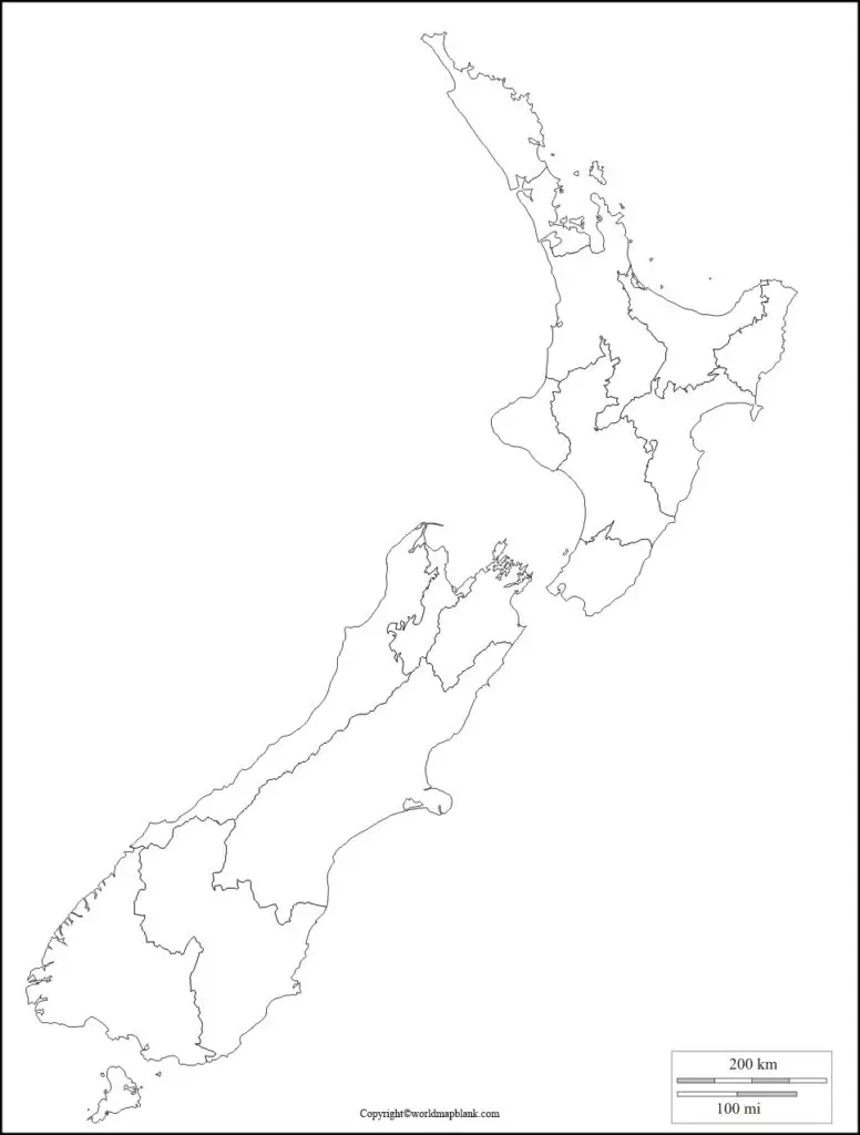 Printable Map of New Zealand