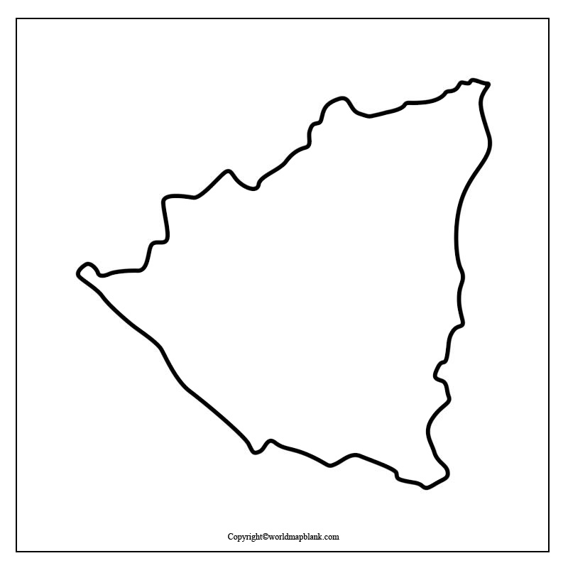 Printable Map of Nicaragua